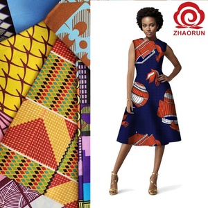 Tissu <span class=keywords><strong>sud</strong></span>-<span class=keywords><strong>africain</strong></span> en coton Ankara imprime un tissu de cire hollandaise aux couleurs vives à chevrons pour garçons filles de confiance - Product Image 4