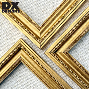 Декоративный профиль DX Designs для фоторамок и картин из пластика и дерева в винтажном стиле — золотой и черный декоративный молдинг для оформления картин и фотографий - Product Image 5