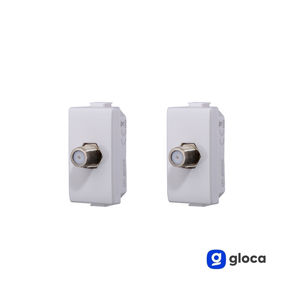 Conector de TV satelital Gloca con tornillo de fijación, tipo F, para montaje en panel, de plástico, juego de 2 - Product Image 3