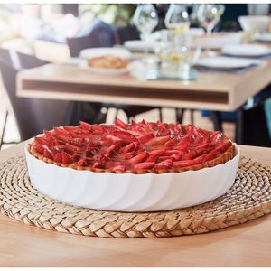 Tempered Opal <strong>Glass</strong> Oven Dish Ceramic Porcelain Microwave Dishwasher Safe for Cooking White Modern Tray Bakeware Pan Restaurant - Product Image 1