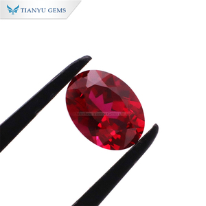 Tianyu Vivid Pigeon Blood Red Ruby Mặt Hình Bầu Dục Cắt Phòng Thí Nghiệm Độc Quyền Grown Đá Quý Bán Buôn Giá Mỗi Carat - Product Image 3