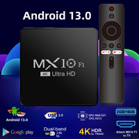 Decodificador Topleo Android TV Box 2024 4K Android 13 Mx10 F1 Digital al Por Mayor Certificado Onn Smart Android TV Box