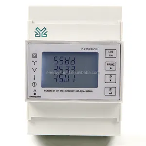 Modbus RS485 CT connect multi tariff three phase LCD touch key digital smart electric meter energy meter electric meter