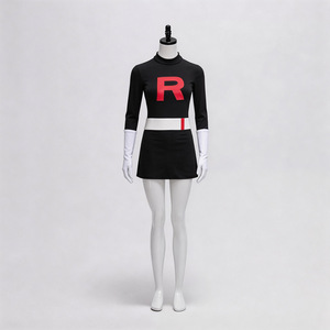 Coolmanyuan Jessie Vestido de Cosplay para Mujer, Disfraz de Anime Negro y Rojo con Logo R, Primavera 2026, Talla Adulto - Product Image 1