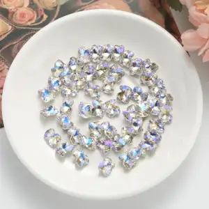 8x10mm 200 pezzi/borsa speciale accessori Kawaii 3d vetro popolare strass per la decorazione delle unghie