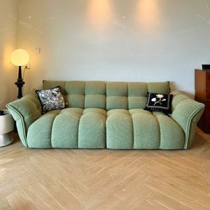 Ensemble de canapés inclinables confortables en velours de mouton, motif pétale de lys crème français, pour petit appartement, salon - Product Image 2