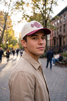 Cappellini Snapback a 5 Pannelli con Logo Personalizzato, Stampa Geometrica Astratta Bianca e Nera, Visiera Piatta in Cotone Twill Minimalista