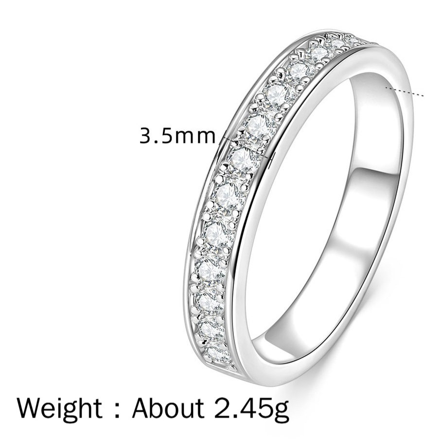 Fashion Women's half-body ring[KWhite]