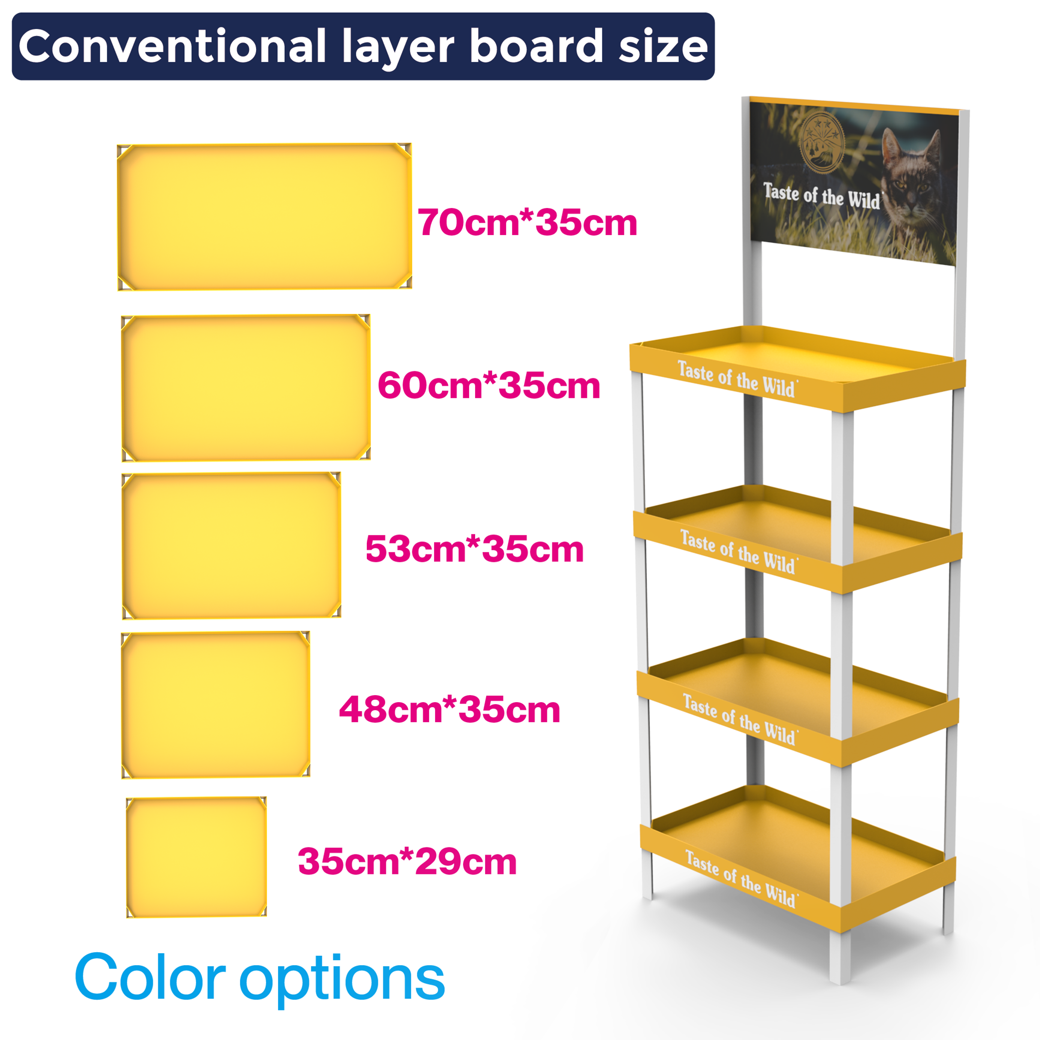 Lightweight Pet Cat Food PVC Display Rack Custom Floor Standing Display Stand Retail Display Rack for Pet Stores — view 3