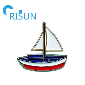 Souvenir su misura smalto barca a vela perni smaltati su misura in smalto <span class=keywords><strong>oro</strong></span> argento goletta barca a vela spille spille spille - Product Image 4