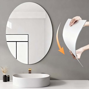 غير قابلة للكسر مرنة ذاتية اللصق من الأكريليك بتصميم أنيق ورقة مرآة بلاستيكية - Product Image 2
