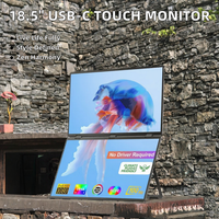 Triple Portable IPS LCD Expander 18.5 "1080P Écran Tactile USB Ordinateur Portable Nouveau Produit Pliable Double Moniteur