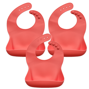 BHD, venta al por mayor, ajuste ajustable, impermeable, juego de babero de silicona suave, sin BPA, desechable, alimentación para niños pequeños, paquete impreso portátil para bebés - Product Image 6