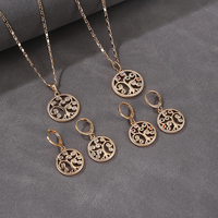 Parure de bijoux plaqués or 18 carats avec zircone incrustée à la main, boucles d'oreilles et colliers pour femme – Prix abordable
