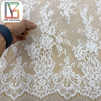 Tissu en dentelle Chantilly écologique très prisé, dentelle guipure florale, tissu en dentelle de mariée pour robe de soirée élégante