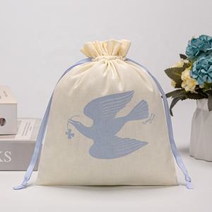 Bolsa de hilo de algodón con cordón de lujo Bolsa de algodón suave Tamaño personalizado Embalaje de color personalizado Aceptable - Product Image 1