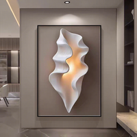 Petite décoration murale de luxe en cristal avec cadre, impression numérique, design 3D, art mural pour salle à manger