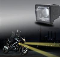 IDISON MT6 3 pouces Biled double lumière bleu Guide rouge démon oeil projecteur moto projecteur lentille 35W 45W 6000K voiture Spot phare