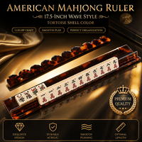 Support de Mahjong Imprimé Léopard Audacieux, Ensemble de Mahjong en Acrylique, Décoration de Table de Luxe pour Salle de Jeu, Accessoire de Table