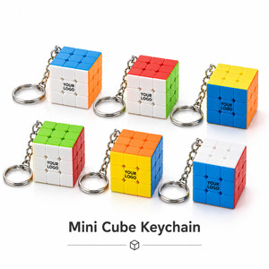 Custom Logo Mini <b>Cube</b> Keychain 3x3 Magic <b>Cube</b> Educational Brain Teaser Toy for Promotional Gifts and Events Branded Merch Daily - Product Image 1