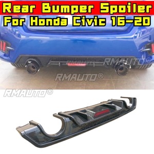 Diffuseur de pare-chocs arrière pour Honda Civic 10ème génération 2016-2020, pièce de modification, protection de pare-chocs, accessoire - Product Image 2