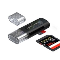 Nuevo Diseño 4 en 1, Lector de Tarjetas USB C SD, Adaptador OTG de Doble Ranura para Tarjetas TF Micro SD SDXC, Puertos USB A y C, Lector de Tarjetas Popular USB2.0