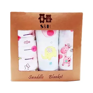 优质圆形婴儿竹棉襁blanket毯4层