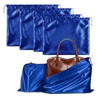 Sacs de rangement en satin à cordon coulissant, personnalisables avec logo de marque, multicolores, pour portefeuilles et sacs à main