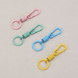 Rebound Zinc Alloy Finger Ring Elastic Keychain Mountaineering <b>Carabiner</b> <b>Keyring</b> - Product Image 2