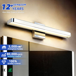 Applique murale de luxe en laiton pour miroir de salle de bain, luminaire frontal pour miroir, éclairage décoratif mural, applique LED pour tableau - Product Image 1