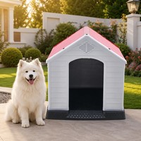 Nichoir pour chien en plastique de luxe extra large pour chiens géants, abri pour animaux de compagnie résistant aux intempéries, pour l'extérieur