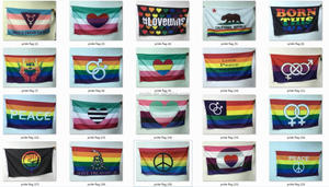 Drapeau arc-en-ciel LGBTQ personnalisé pas cher, 100% polyester, 3*5 pieds, Nous sommes tous des êtres humains, drapeau trans, <span class=keywords><strong>BI</strong></span>, PAN, avec deux œillets - Product Image 2