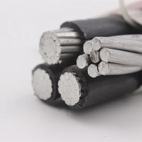 Câble Aérien Bundlé (ABC) en Cuivre avec Gaine XLPE PVC Basse Tension 6mm Résistant aux UV Indice IP67 Câble d'Alimentation Aérien à Usage Industriel