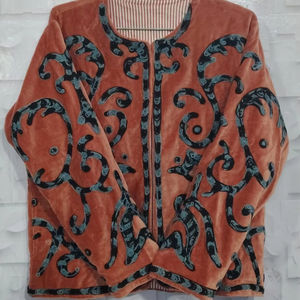 Latest Vintage Long Suzani velvet Jacket Women Elegant Casual Hand Embroidered Winter <b>Coat</b> Cozy Cardigan Dress <b>Beach</b> Free - Product Image 1