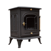 Poêle en fonte Insert Cheminée à bois Chauffage Verre vue Poêle à bois Intérieur Moderne Pellet Extérieur