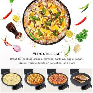 Machine à griller automatique Tortilla Roti pour gaufres maison chaudes <span class=keywords><strong>4</strong></span> tranches rondes double petit déjeuner Cadeaux promotionnels <span class=keywords><strong>mini</strong></span> 12 pouces - Product Image 6