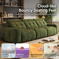 Sofá Cama Eléctrico Convertible Moderno Lawrence de Tela Chenille, Sofá Deslizante Reclinable Extensible para Sala de Estar, Pequeño y Grande