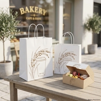 Sacs de courses en papier kraft recyclé personnalisés en gros avec logo pour l'emballage de cadeaux et d'aliments