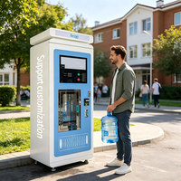 Distributeur d'eau froide RO en libre-service pour extérieur, paiement par pièces et billets, antivol, kiosque à eau potable 24h/24, eau purifiée