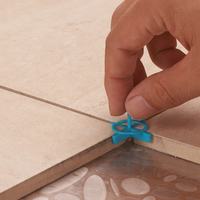 100 pièces de calibres de nivellement de carreaux en PP blanc poli de 1,5 mm, détachables, accessoires de nivellement de carreaux portatifs pour la pose murale et au sol