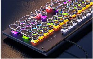 Bất động cơ khí e-thể thao Punk Bàn phím mát mẻ năng động hiệu ứng ánh sáng vòng Key USB Backlit chơi Game bàn phím - Product Image 5
