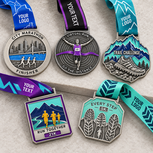 Medallas Personalizadas para Maratones y Carreras Urbanas, Carreras Virtuales, Desafíos de Trail y Eventos en Equipo con Cintas Personalizadas - Product Image 1