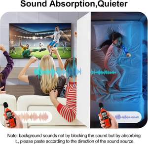 Lot de 18 panneaux acoustiques blancs de 12\"x12\"x0.4\", panneaux acoustiques muraux haute densité, insonorisants et absorbants le son - Product Image 6