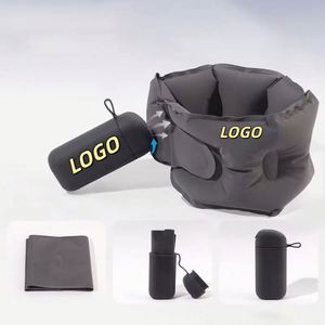 Wholesale Custom Logo U-Shape Travel Neck <b>Inflatable</b> Portable Folding for Outdoor Traveling <b>Car</b> Airplane Pillow - Product Image 1