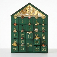 Boîtes d'emballage personnalisées en forme de maison, boîte de calendrier de l'avent, 24 tiroirs, boîte rigide en papier, boîte cadeau de Noël pour emballer des bonbons et du chocolat