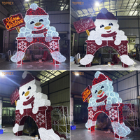 Arche lumineuse LED TOPREX Motif Bonhomme de neige pour Marché de Noël, Lumière Photo, Décoration Extérieure pour Fêtes d'Hiver et Projets de Décoration de Vacances