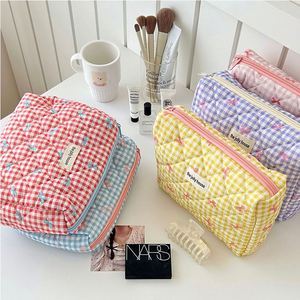 Organizador de Maquillaje Cosmético Multifuncional, Ecológico, con Cierre, de Lona, Colorido, con Lazo Acolchado y Estampado, Personalizable con Logotipo, al por Mayor - Product Image 3