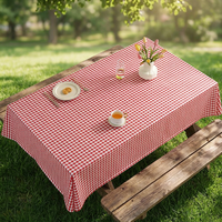 Nappe en plastique imprimée semi-circulaire, écologique, résistante à la chaleur, imperméable, nettoyable, pour usage extérieur