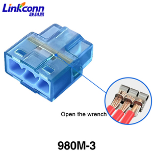 CE Certified 3 Pin Push-<b>In</b> Wire Connector Terminal Block Wire Power Connector Quick Wire Terminal Connector Accessories 980M-3P - Product Image 3