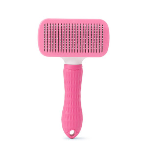 Brosse pour animaux de compagnie avec mécanisme de pression à une touche pour éliminer les poils lâches, adaptée aux chiens et aux chats, brosse spécialisée pour chats, accessoire pour animaux de compagnie - Product Image 6